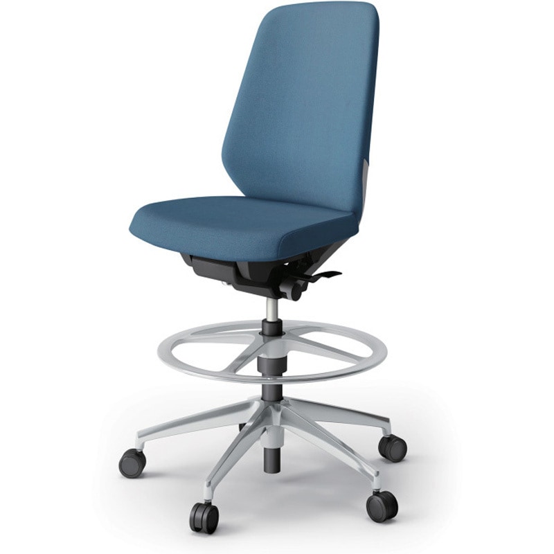 KJ-110SAP-ZNB4 ノートチェア ハイポジションタイプ ハイバック 肘なし ランバーサポート付 クロスSA アルミ脚<配送時組立サービス付> 1台 イトーキ 【通販モノタロウ】