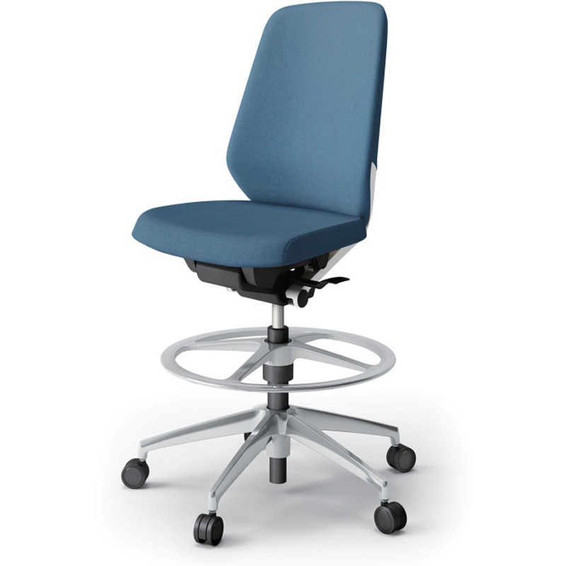 KJ-110SAP-ZWB4 ノートチェア ハイポジションタイプ ハイバック 肘なし ランバーサポート付 クロスSA アルミ脚<配送時組立サービス付> 1台 イトーキ 【通販モノタロウ】