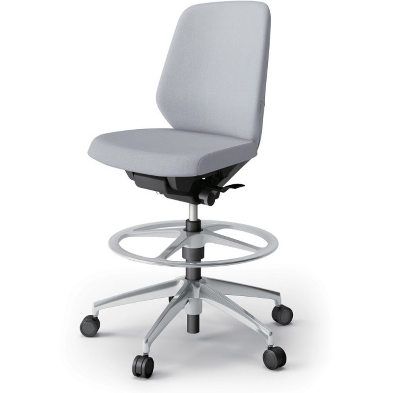 KJ-120SAP-ZNT7 ノートチェア ハイポジションタイプ ローバック 肘なし ランバーサポート付 クロスSA アルミ脚<配送時組立サービス付> 1台 イトーキ 【通販モノタロウ】