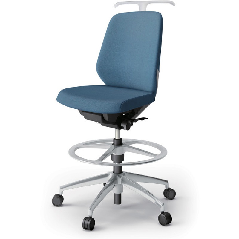 KJ-120SAHP-ZNB4 ノートチェア ハイポジションタイプ ローバック 肘なし ハンガー ランバーサポート付 クロスSA アルミ脚<配送時組立サービス付> 1台 イトーキ 【通販モノタロウ】