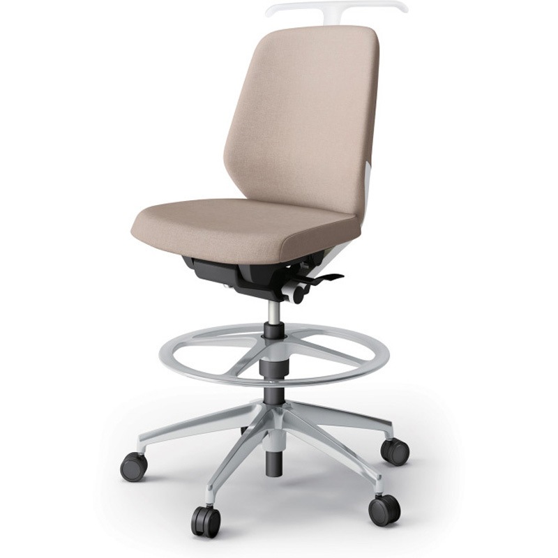 KJ-120SAHP-ZWF6 ノートチェア ハイポジションタイプ ローバック 肘なし ハンガー ランバーサポート付 クロスSA アルミ脚<配送時組立サービス付> 1台 イトーキ 【通販モノタロウ】