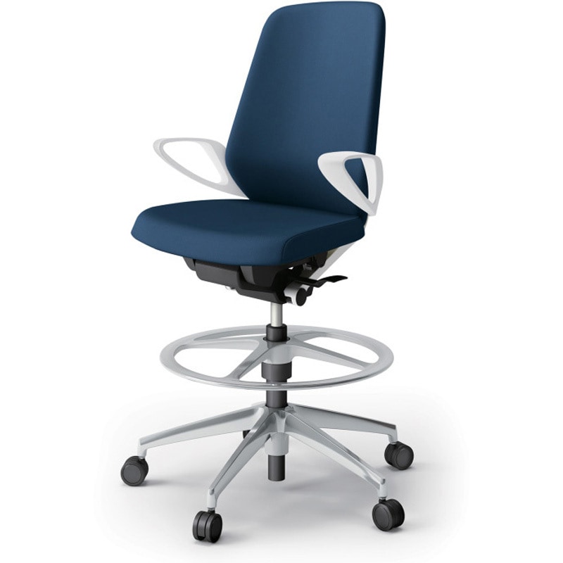 KJ-136PVP-ZWB2 ノートチェア ハイポジションタイプ ハイバック 固定肘 ランバーサポートなし クロスPV アルミ脚<配送時組立サービス付> 1台 イトーキ 【通販モノタロウ】