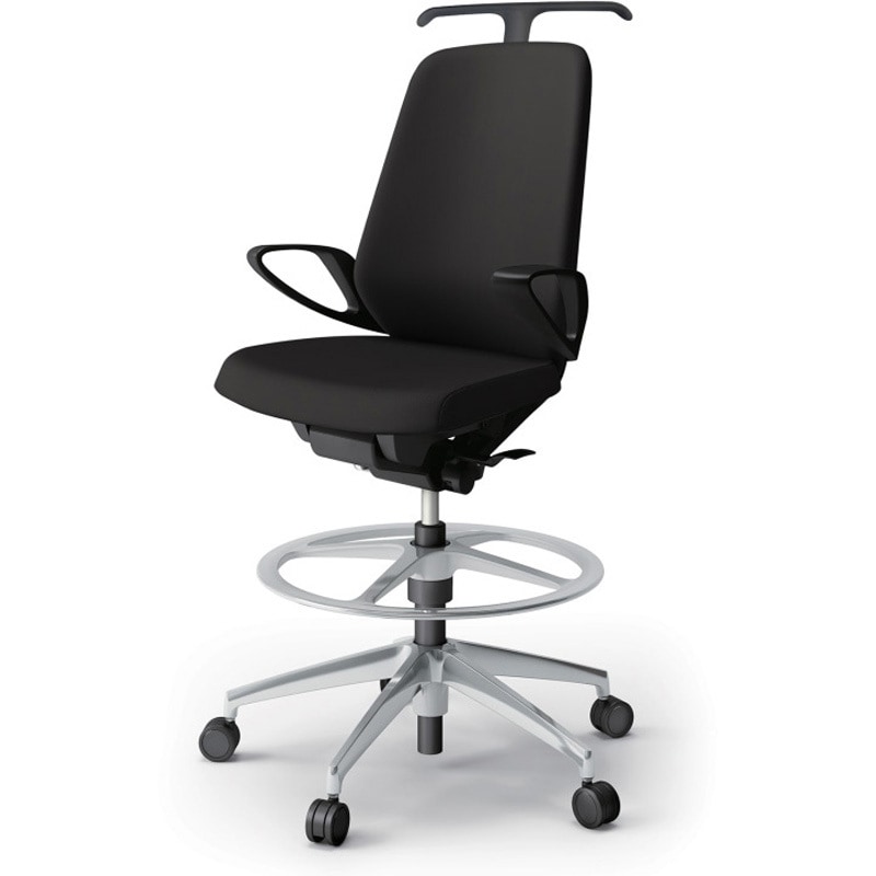 KJ-136PVHP-ZTT1 ノートチェア ハイポジションタイプ ハイバック 固定肘 ハンガー ランバーサポートなし クロスPV アルミ脚<配送時組立サービス付> 1台 イトーキ 【通販モノタロウ】 76,890円