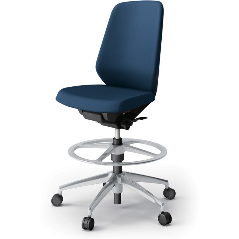 KJ-130PVP-ZTB2 ノートチェア ハイポジションタイプ ハイバック 肘なし ランバーサポートなし クロスPV アルミ脚<配送時組立サービス付> 1台 イトーキ 【通販モノタロウ】