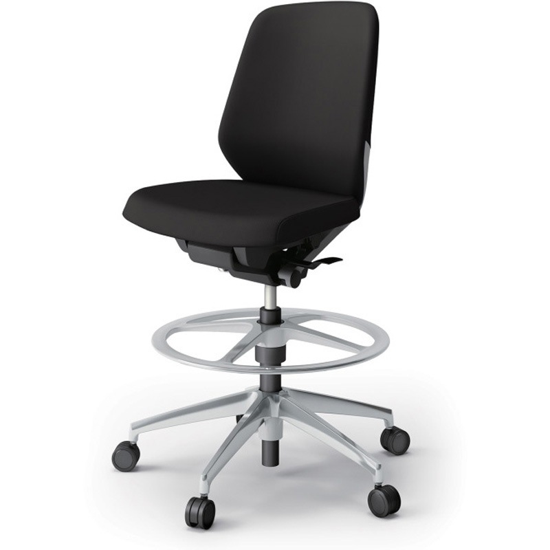 KJ-140PVP-ZNT1 ノートチェア ハイポジションタイプ ローバック 肘なし ランバーサポートなし クロスPV アルミ脚<配送時組立サービス付> 1台 イトーキ 【通販モノタロウ】