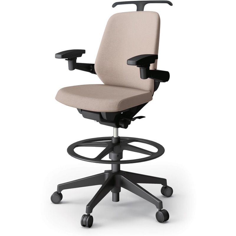 KJ-147SAHP1T1F6 ノートチェア ハイポジションタイプ ローバック 可動肘 ハンガー ランバーサポートなし クロスSA 樹脂脚<配送時組立サービス付> 1台 イトーキ 【通販モノタロウ】