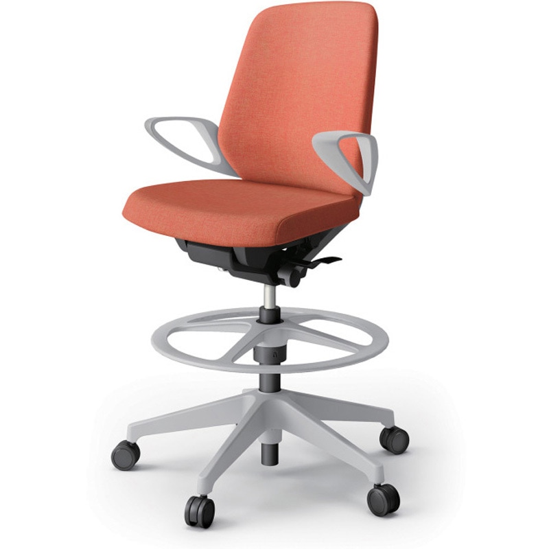 KJ-146SAP-GND4 ノートチェア ハイポジションタイプ ローバック 固定肘 ランバーサポートなし クロスSA 樹脂脚<配送時組立サービス付> 1台 イトーキ 【通販モノタロウ】