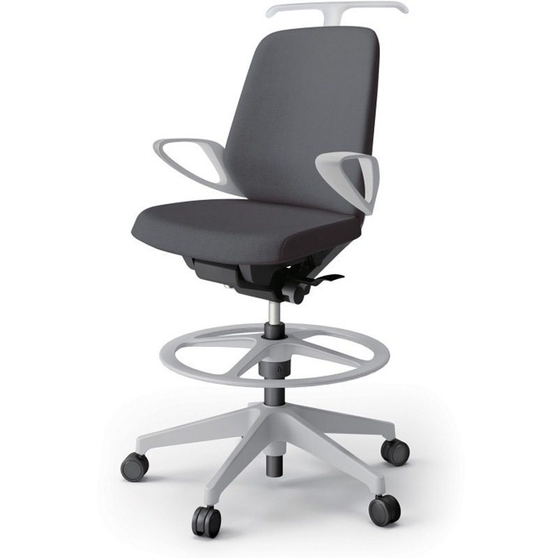 KJ-146SAHP-GNT3 ノートチェア ハイポジションタイプ ローバック 固定肘 ハンガー ランバーサポートなし クロスSA 樹脂脚<配送時組立サービス付> 1台 イトーキ 【通販モノタロウ】