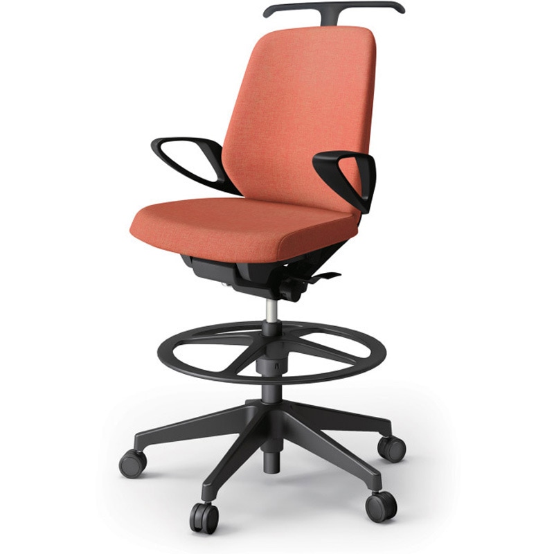 KJ-146SAHP-T1D4 ノートチェア ハイポジションタイプ ローバック 固定肘 ハンガー ランバーサポートなし クロスSA 樹脂脚<配送時組立サービス付> 1台 イトーキ 【通販モノタロウ】