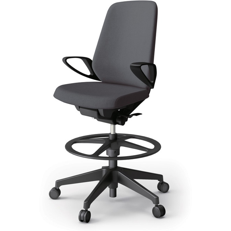 KJ-116SAP-T1T3 ノートチェア ハイポジションタイプ ハイバック 固定肘 ランバーサポート付 クロスSA 樹脂脚<配送時組立サービス付> 1台 イトーキ 【通販モノタロウ】