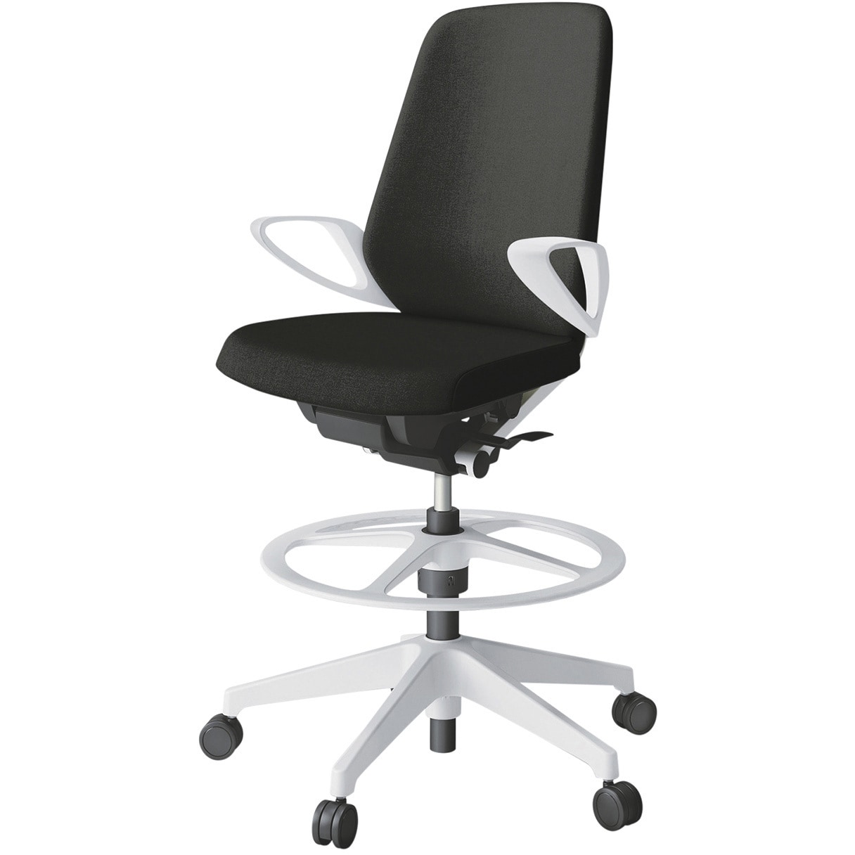 KJ-116SAP-W9T1 ノートチェア ハイポジションタイプ ハイバック 固定肘 ランバーサポート付 クロスSA 樹脂脚<配送時組立サービス付> 1台 イトーキ 【通販モノタロウ】