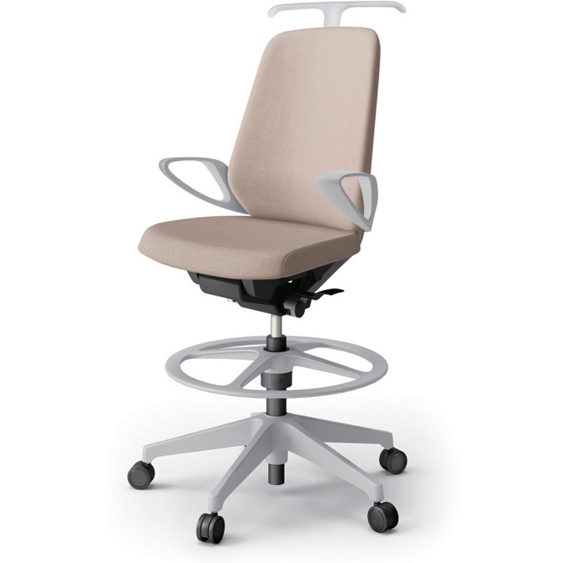 KJ-116SAHP-GNF6 ノートチェア ハイポジションタイプ ハイバック 固定肘 ハンガー ランバーサポート付 クロスSA 樹脂脚<配送時組立サービス付> 1台 イトーキ 【通販モノタロウ】