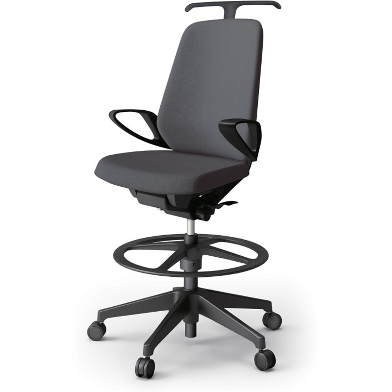 KJ-116SAHP-T1T3 ノートチェア ハイポジションタイプ ハイバック 固定肘 ハンガー ランバーサポート付 クロスSA 樹脂脚<配送時組立サービス付> 1台 イトーキ 【通販モノタロウ】 71,390円