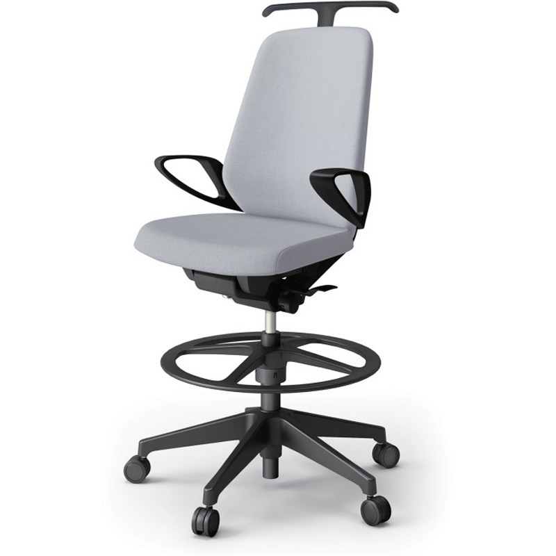 KJ-116SAHP-T1T7 ノートチェア ハイポジションタイプ ハイバック 固定肘 ハンガー ランバーサポート付 クロスSA 樹脂脚<配送時組立サービス付> 1台 イトーキ 【通販モノタロウ】