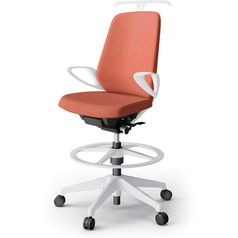 KJ-116SAHP-W9D4 ノートチェア ハイポジションタイプ ハイバック 固定肘 ハンガー ランバーサポート付 クロスSA 樹脂脚<配送時組立サービス付> 1台 イトーキ 【通販モノタロウ】