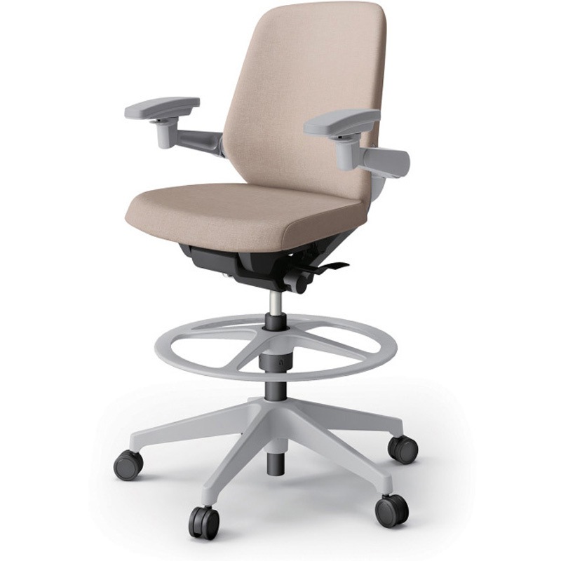 KJ-127SAP1GNF6 ノートチェア ハイポジションタイプ ローバック 可動肘 ランバーサポート付 クロスSA 樹脂脚<配送時組立サービス付> 1台 イトーキ 【通販モノタロウ】