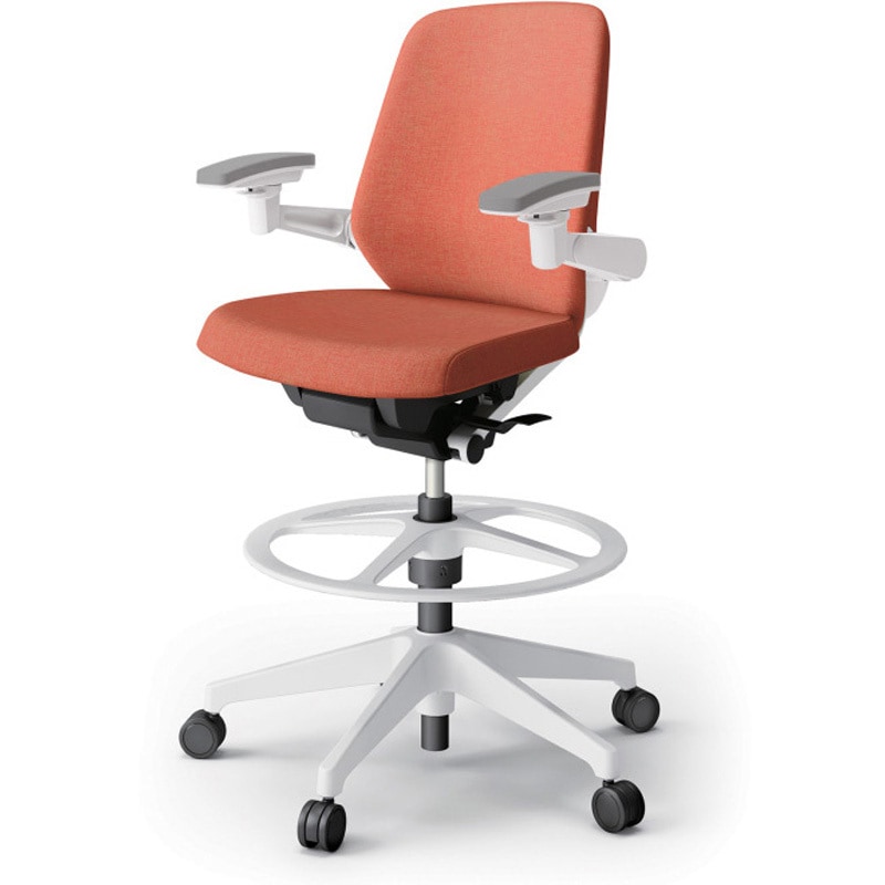 KJ-127SAP1W9D4 ノートチェア ハイポジションタイプ ローバック 可動肘 ランバーサポート付 クロスSA 樹脂脚<配送時組立サービス付> 1台 イトーキ 【通販モノタロウ】