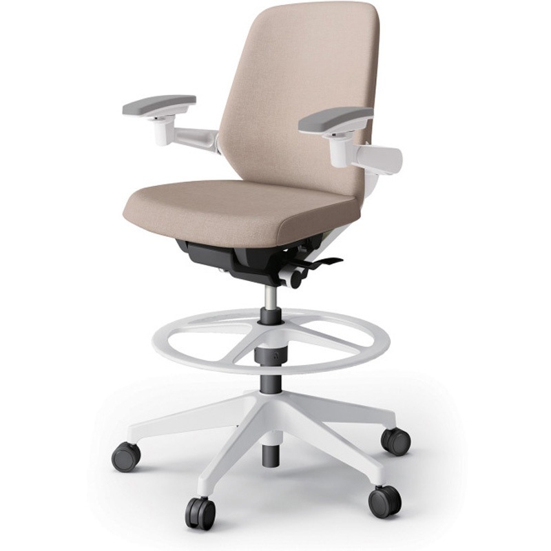 KJ-127SAP1W9F6 ノートチェア ハイポジションタイプ ローバック 可動肘 ランバーサポート付 クロスSA 樹脂脚<配送時組立サービス付> 1台 イトーキ 【通販モノタロウ】