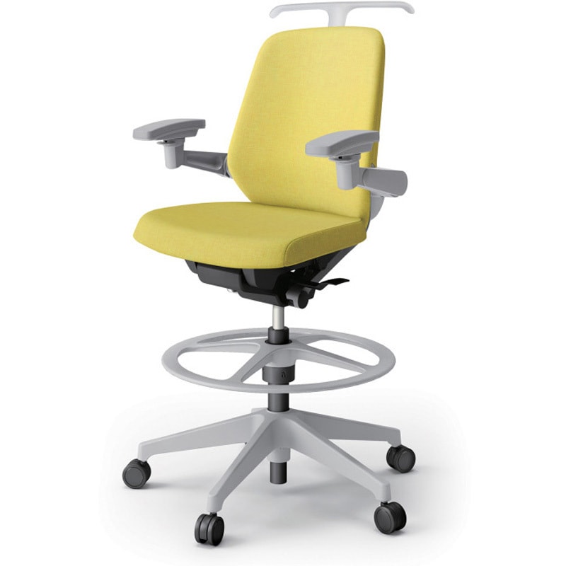 KJ-127SAHP1GNU6 ノートチェア ハイポジションタイプ ローバック 可動肘 ハンガー ランバーサポート付 クロスSA 樹脂脚<配送時組立サービス付> 1台 イトーキ 【通販モノタロウ】