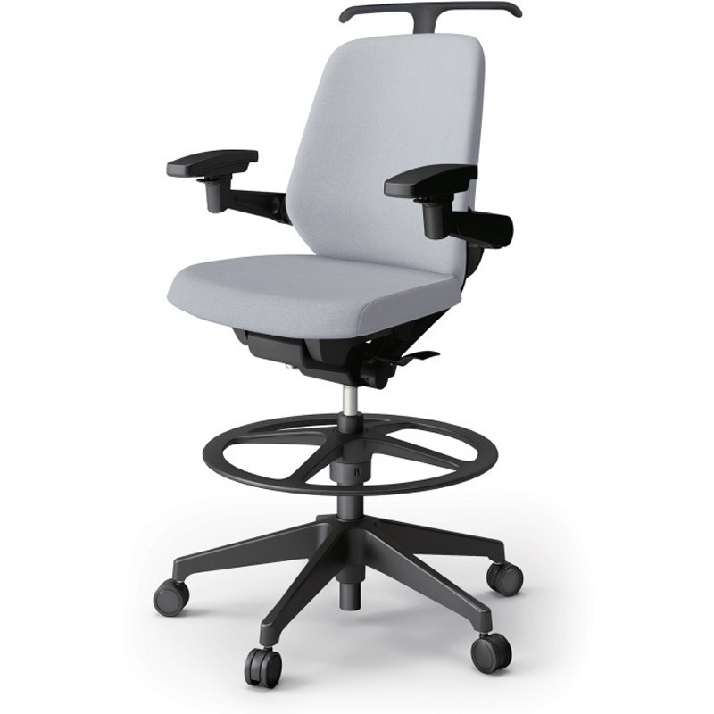 KJ-127SAHP1T1T7 ノートチェア ハイポジションタイプ ローバック 可動肘 ハンガー ランバーサポート付 クロスSA 樹脂脚<配送時組立サービス付> 1台 イトーキ 【通販モノタロウ】