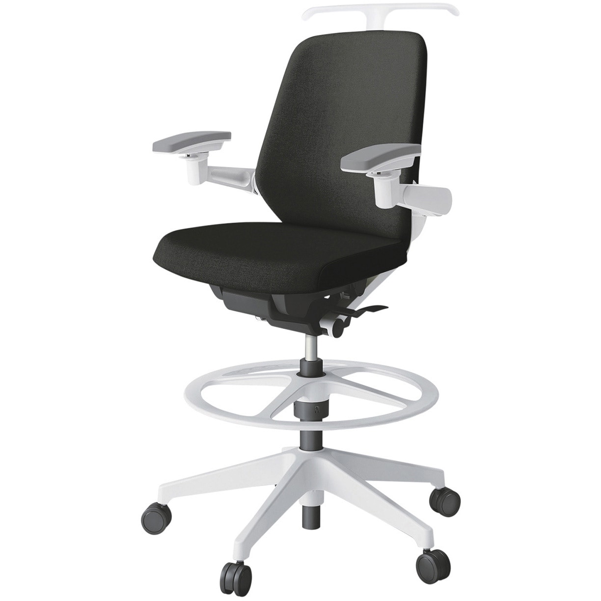 KJ-127SAHP1W9T1 ノートチェア ハイポジションタイプ ローバック 可動肘 ハンガー ランバーサポート付 クロスSA 樹脂脚<配送時組立サービス付> 1台 イトーキ 【通販モノタロウ】