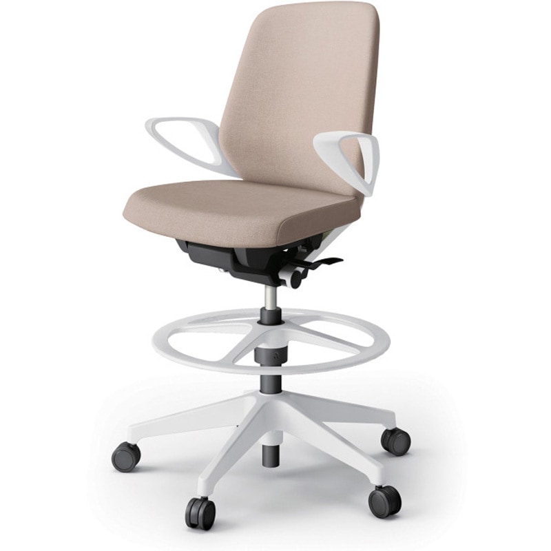 KJ-126SAP-W9F6 ノートチェア ハイポジションタイプ ローバック 固定肘 ランバーサポート付 クロスSA 樹脂脚<配送時組立サービス付> 1台 イトーキ 【通販モノタロウ】