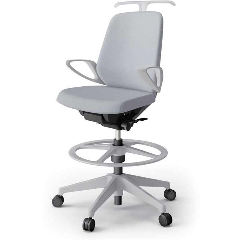 KJ-126SAHP-GNT7 ノートチェア ハイポジションタイプ ローバック 固定肘 ハンガー ランバーサポート付 クロスSA 樹脂脚<配送時組立サービス付> 1台 イトーキ 【通販モノタロウ】