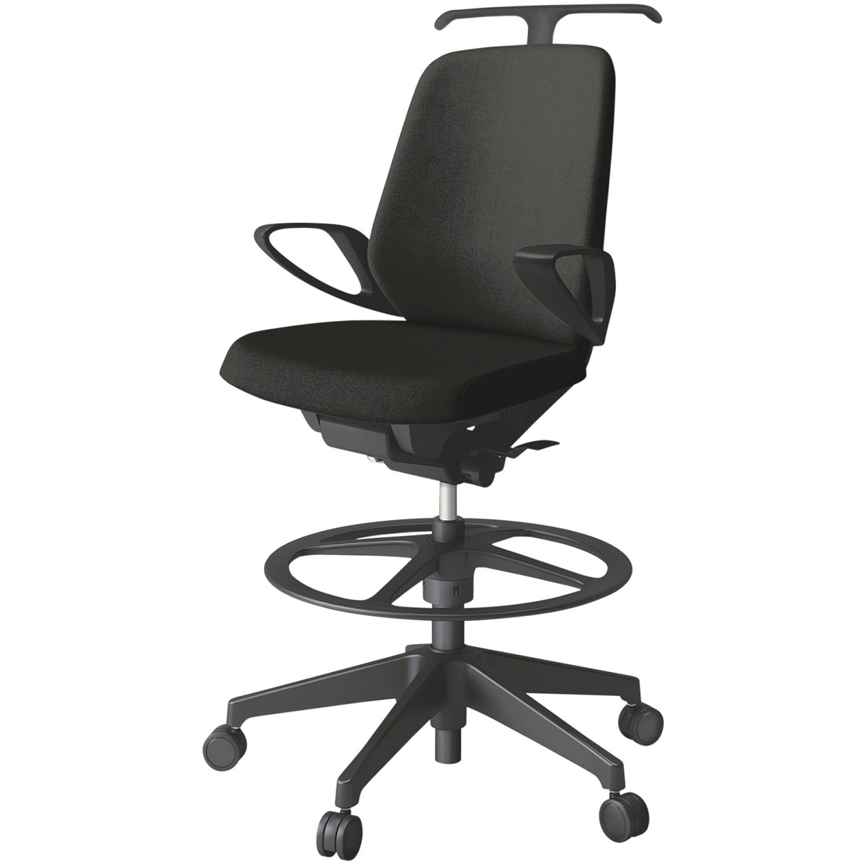 KJ-126SAHP-T1T1 ノートチェア ハイポジションタイプ ローバック 固定肘 ハンガー ランバーサポート付 クロスSA 樹脂脚<配送時組立サービス付> 1台 イトーキ 【通販モノタロウ】 65,890円