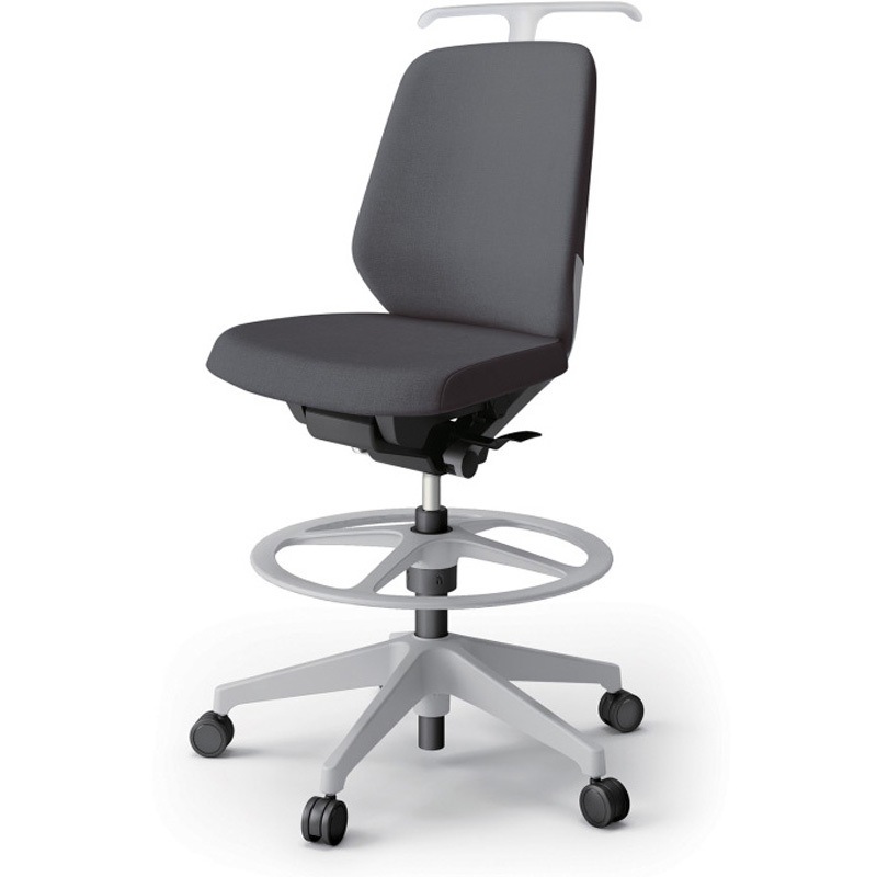 KJ-120SAHP-GNT3 ノートチェア ハイポジションタイプ ローバック 肘なし ハンガー ランバーサポート付 クロスSA 樹脂脚<配送時組立サービス付> 1台 イトーキ 【通販モノタロウ】