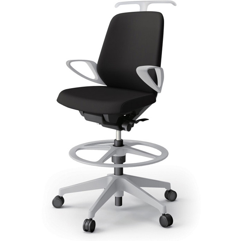 KJ-146PVHP-GNT1 ノートチェア ハイポジションタイプ ローバック 固定肘 ハンガー ランバーサポートなし クロスPV 樹脂脚<配送時組立サービス付> 1台 イトーキ 【通販モノタロウ】 60,390円