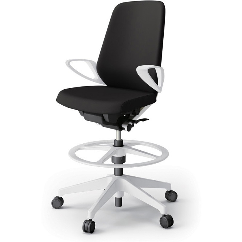 KJ-116PVP-W9T1 ノートチェア ハイポジションタイプ ハイバック 固定肘 ランバーサポート付 クロスPV 樹脂脚<配送時組立サービス付> 1台 イトーキ 【通販モノタロウ】