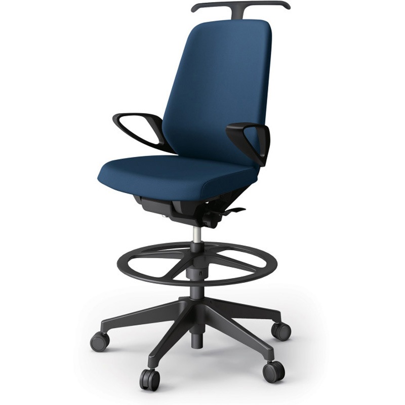 KJ-116PVHP-T1B2 ノートチェア ハイポジションタイプ ハイバック 固定肘 ハンガー ランバーサポート付 クロスPV 樹脂脚<配送時組立サービス付> 1台 イトーキ 【通販モノタロウ】