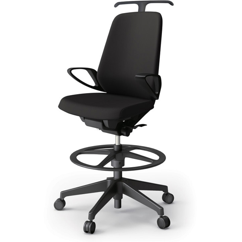 KJ-116PVHP-T1T1 ノートチェア ハイポジションタイプ ハイバック 固定肘 ハンガー ランバーサポート付 クロスPV 樹脂脚<配送時組立サービス付> 1台 イトーキ 【通販モノタロウ】