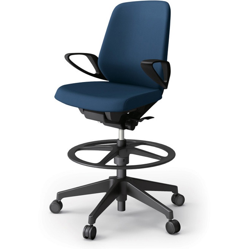 KJ-126PVP-T1B2 ノートチェア ハイポジションタイプ ローバック 固定肘 ランバーサポート付 クロスPV 樹脂脚<配送時組立サービス付> 1台 イトーキ 【通販モノタロウ】