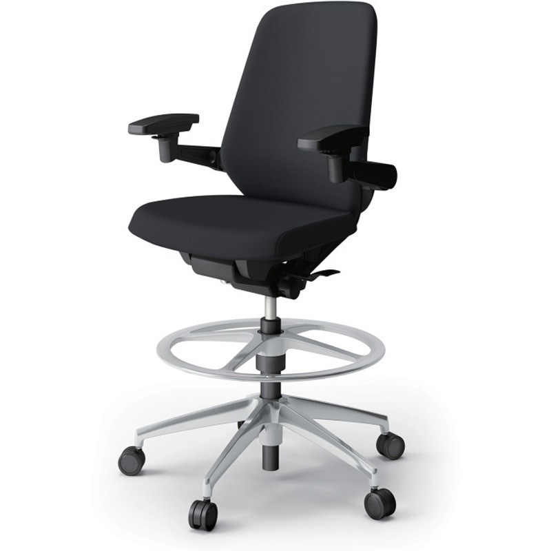 KJ-137DLP1ZTT1 ノートチェア ハイポジションタイプ ハイバック 可動肘 ビニールレザーDL アルミ脚<配送時組立サービス付> 1台 イトーキ 【通販モノタロウ】