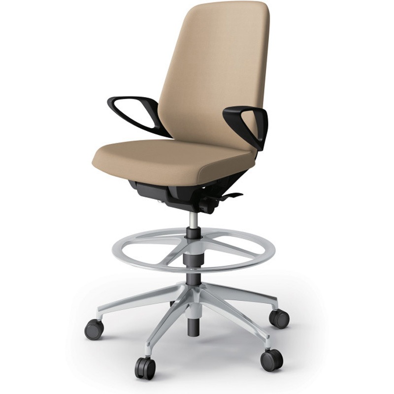 KJ-136DLP-ZTK6 ノートチェア ハイポジションタイプ ハイバック 固定肘 ビニールレザーDL アルミ脚<配送時組立サービス付> 1台 イトーキ 【通販モノタロウ】 71,390円