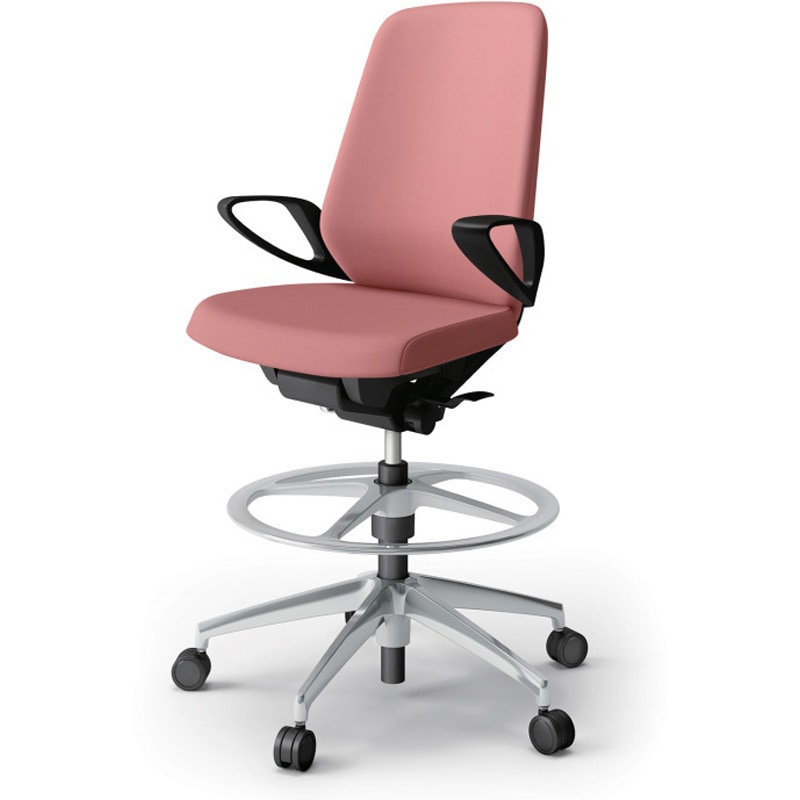 KJ-136DLP-ZTM6 ノートチェア ハイポジションタイプ ハイバック 固定肘 ビニールレザーDL アルミ脚<配送時組立サービス付> 1台 イトーキ 【通販モノタロウ】