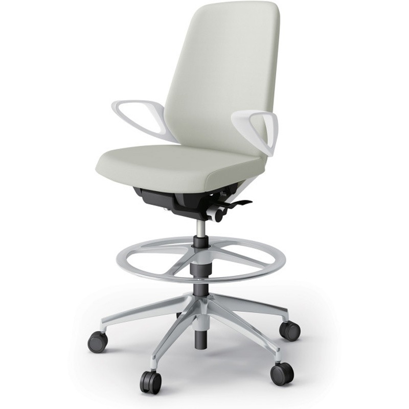 KJ-136DLP-ZWC8 ノートチェア ハイポジションタイプ ハイバック 固定肘 ビニールレザーDL アルミ脚<配送時組立サービス付> 1台 イトーキ 【通販モノタロウ】 71,390円