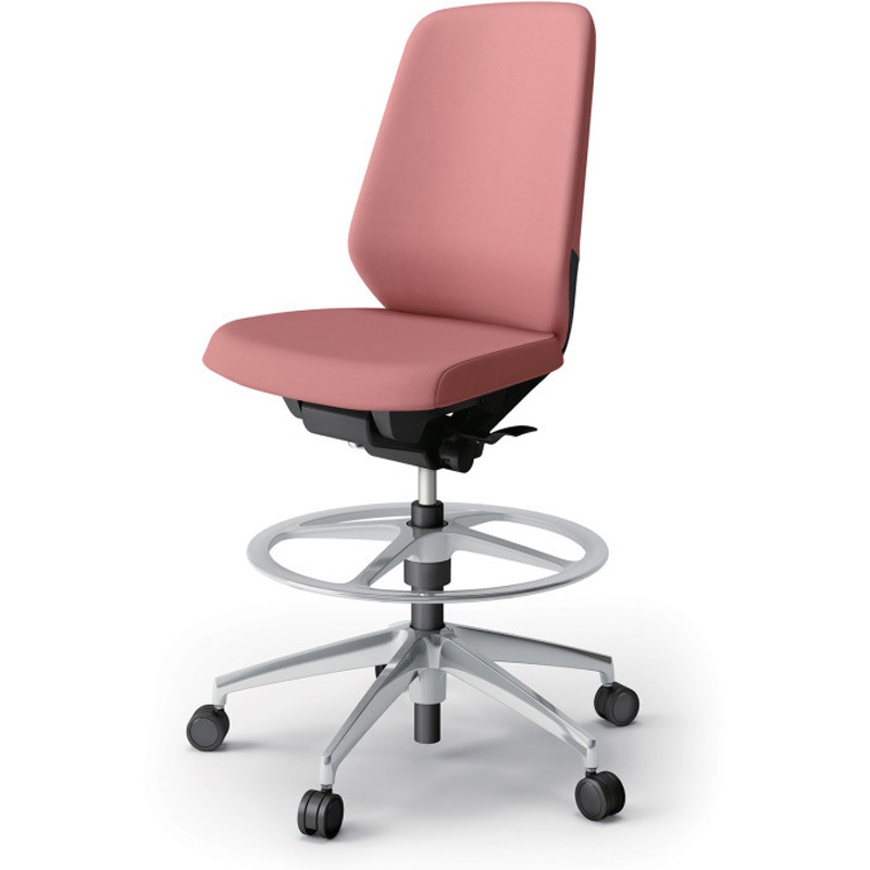 KJ-130DLP-ZTM6 ノートチェア ハイポジションタイプ ハイバック 肘なし ビニールレザーDL アルミ脚<配送時組立サービス付> 1台 イトーキ 【通販モノタロウ】