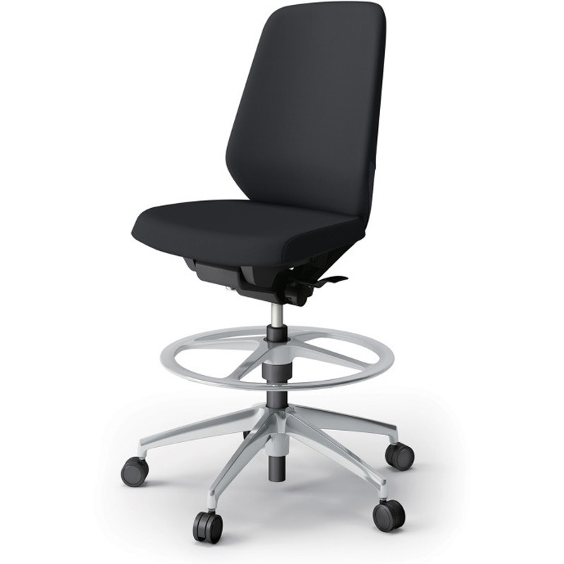 KJ-130DLP-ZTT1 ノートチェア ハイポジションタイプ ハイバック 肘なし ビニールレザーDL アルミ脚<配送時組立サービス付> 1台 イトーキ 【通販モノタロウ】