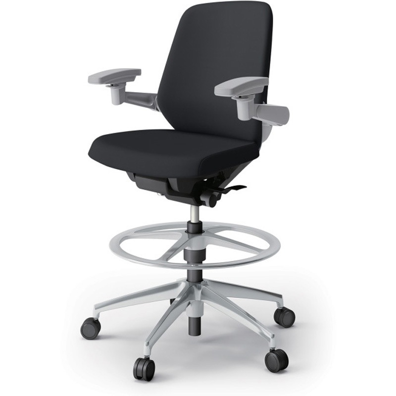 KJ-147DLP1ZNT1 ノートチェア ハイポジションタイプ ローバック 可動肘 ビニールレザーDL アルミ脚<配送時組立サービス付> 1台 イトーキ 【通販モノタロウ】