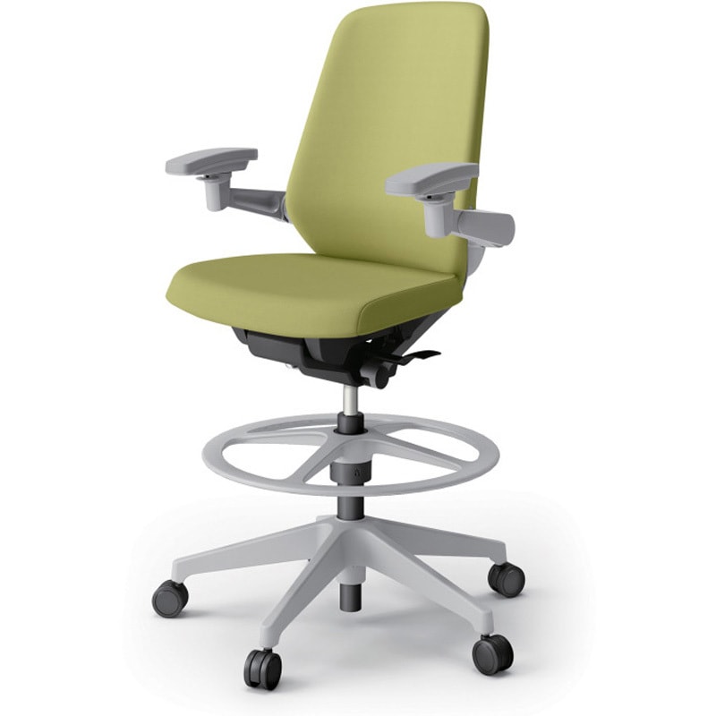 KJ-137DLP1GNL8 ノートチェア ハイポジションタイプ ハイバック 可動肘 ビニールレザーDL 樹脂脚<配送時組立サービス付> 1台 イトーキ 【通販モノタロウ】