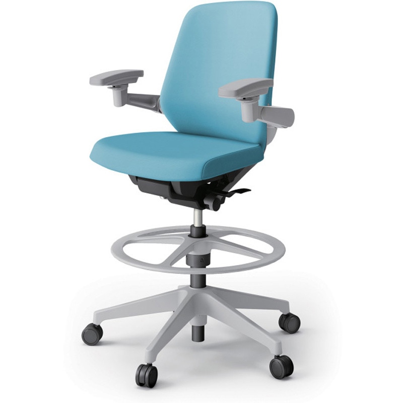 KJ-147DLP1GNS4 ノートチェア ハイポジションタイプ ローバック 可動肘 ビニールレザーDL 樹脂脚<配送時組立サービス付> 1台 イトーキ 【通販モノタロウ】