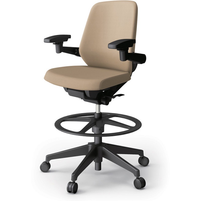 KJ-147DLP1T1K6 ノートチェア ハイポジションタイプ ローバック 可動肘 ビニールレザーDL 樹脂脚<配送時組立サービス付> 1台 イトーキ 【通販モノタロウ】