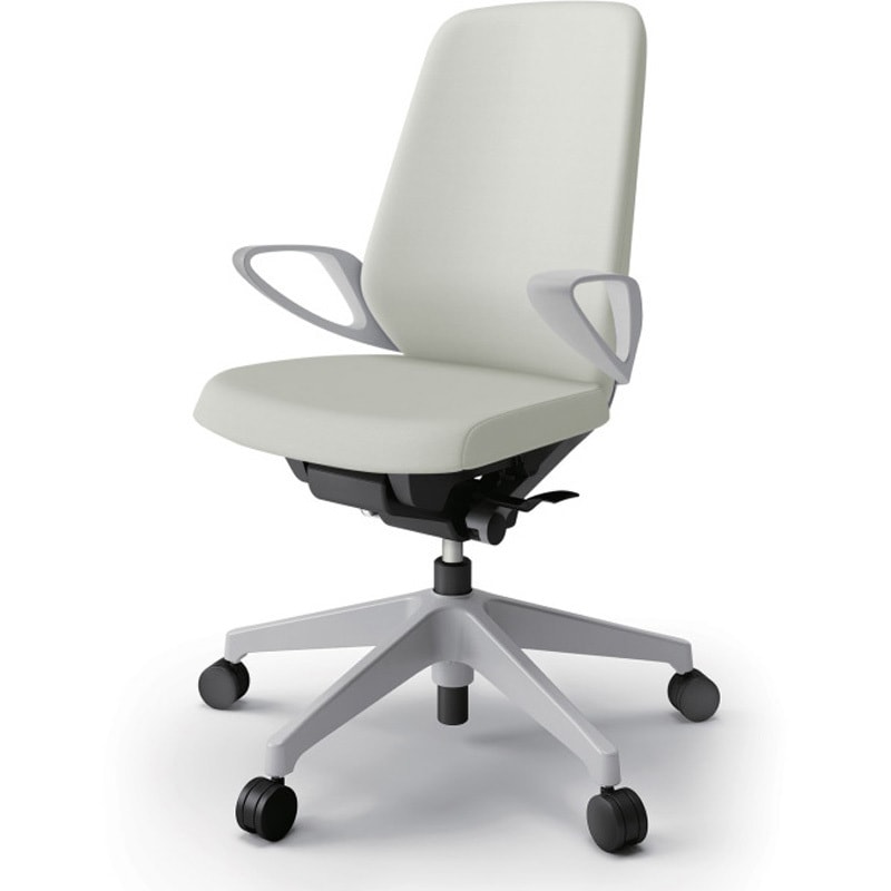 KJ-136DL-GNC8 ノートチェア ハイバック 固定肘 ビニールレザーDL ナイロンキャスター<配送時組立サービス付> 1台 イトーキ 【通販モノタロウ】