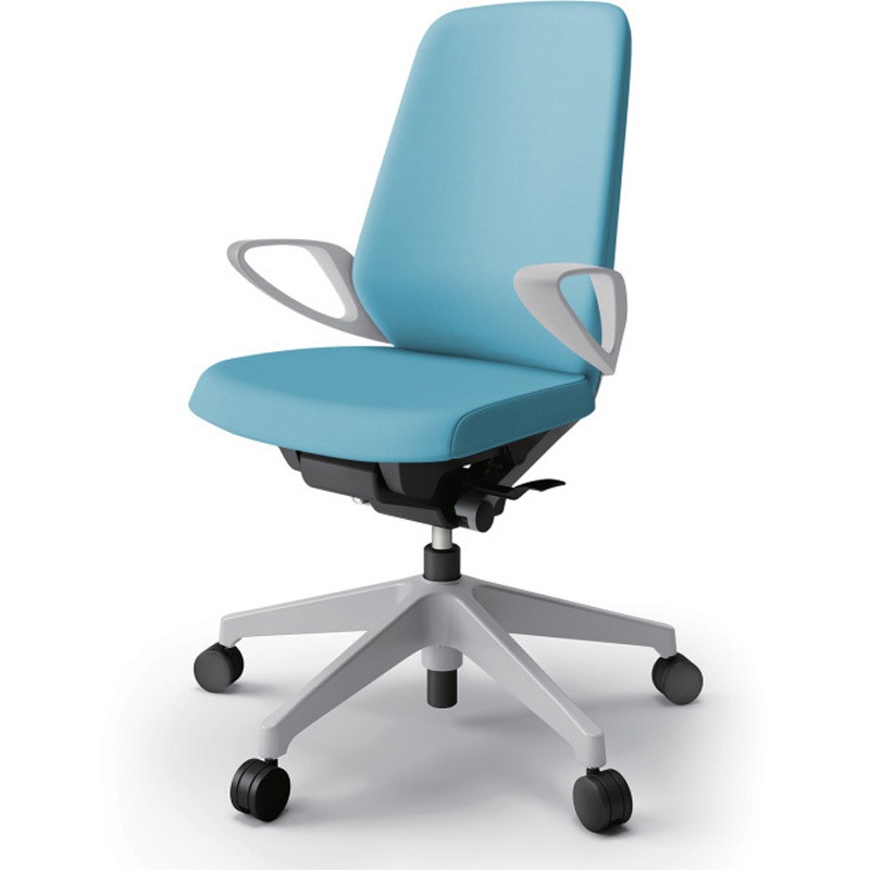 KJ-136DL-GNS4 ノートチェア ハイバック 固定肘 ビニールレザーDL ナイロンキャスター<配送時組立サービス付> 1台 イトーキ 【通販モノタロウ】