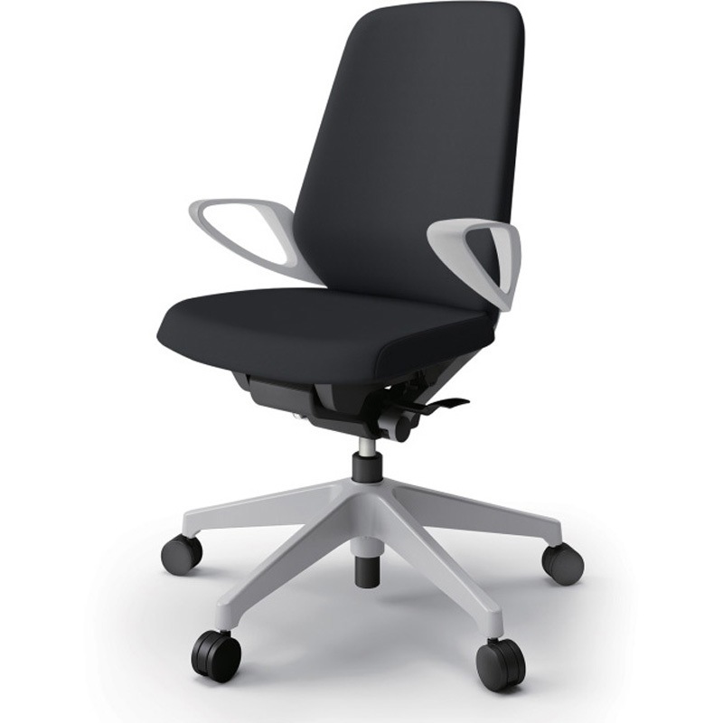 KJ-136DL-GNT1 ノートチェア ハイバック 固定肘 ビニールレザーDL ナイロンキャスター<配送時組立サービス付> 1台 イトーキ 【通販モノタロウ】