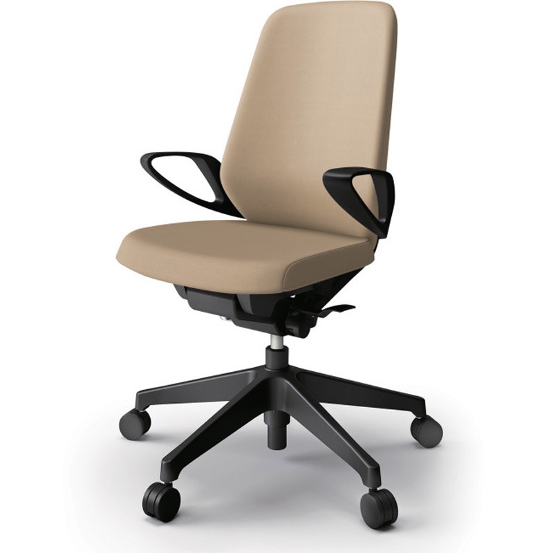 KJ-136DL-T1K6 ノートチェア ハイバック 固定肘 ビニールレザーDL ナイロンキャスター<配送時組立サービス付> 1台 イトーキ 【通販モノタロウ】