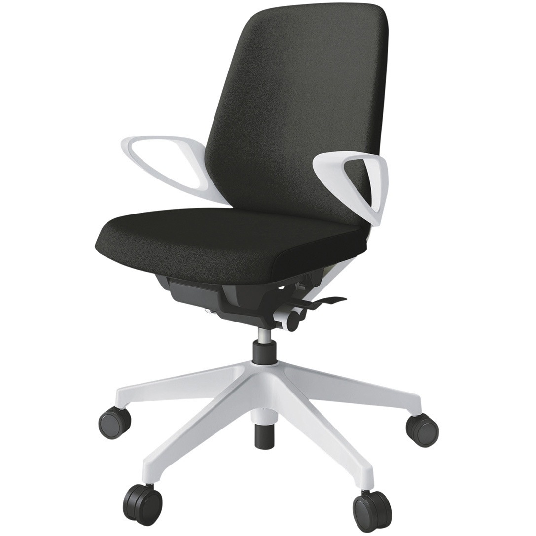 KJ-146SAM-W9T1 ノートチェア ローバック 固定肘 ランバーサポートなし クロスSA ウレタンキャスター<配送時組立サービス付> 1台 イトーキ 【通販モノタロウ】