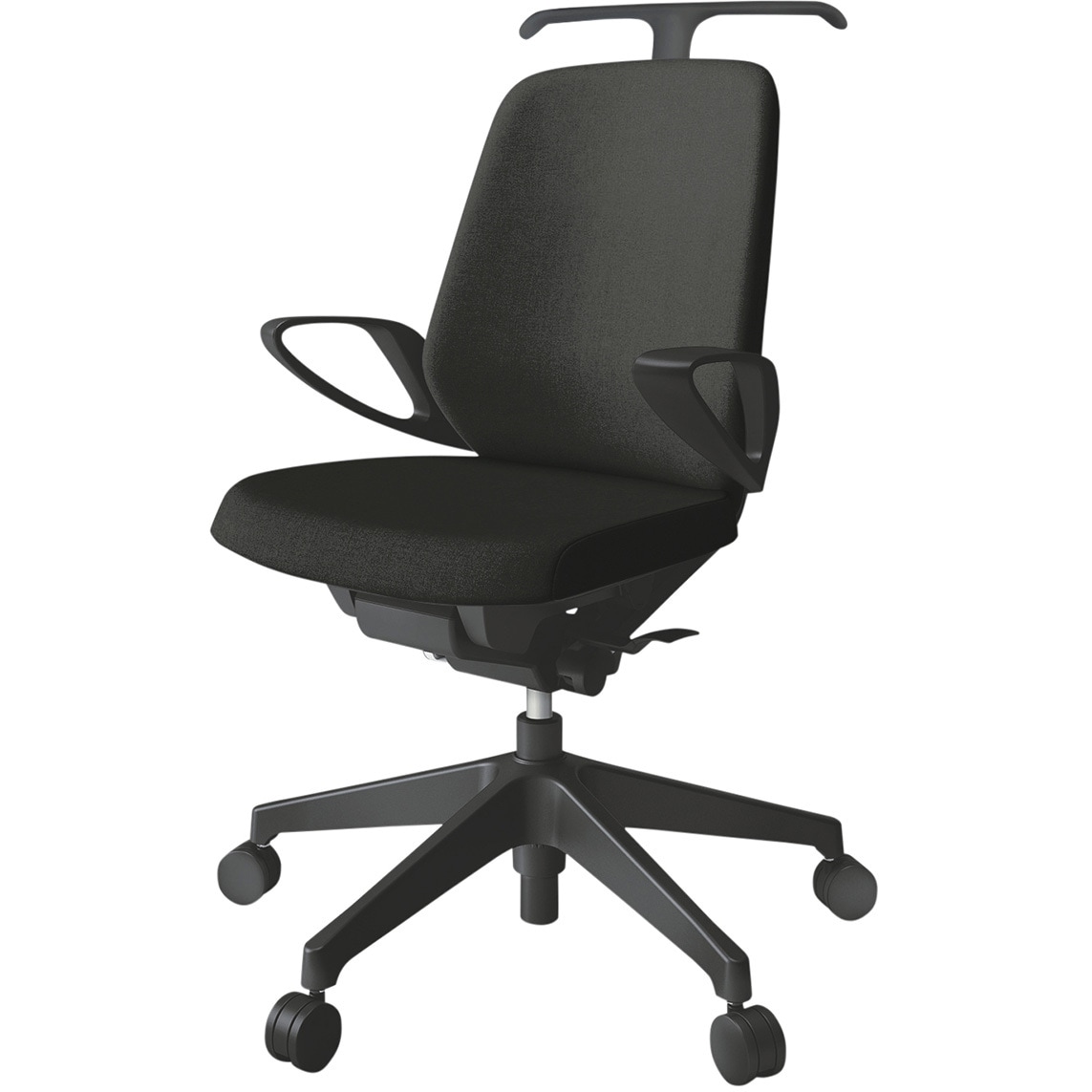 KJ-146SAH-T1T1 ノートチェア ローバック 固定肘 ハンガー ランバーサポートなし クロスSA ナイロンキャスター<配送時組立サービス付> 1台 イトーキ 【通販モノタロウ】